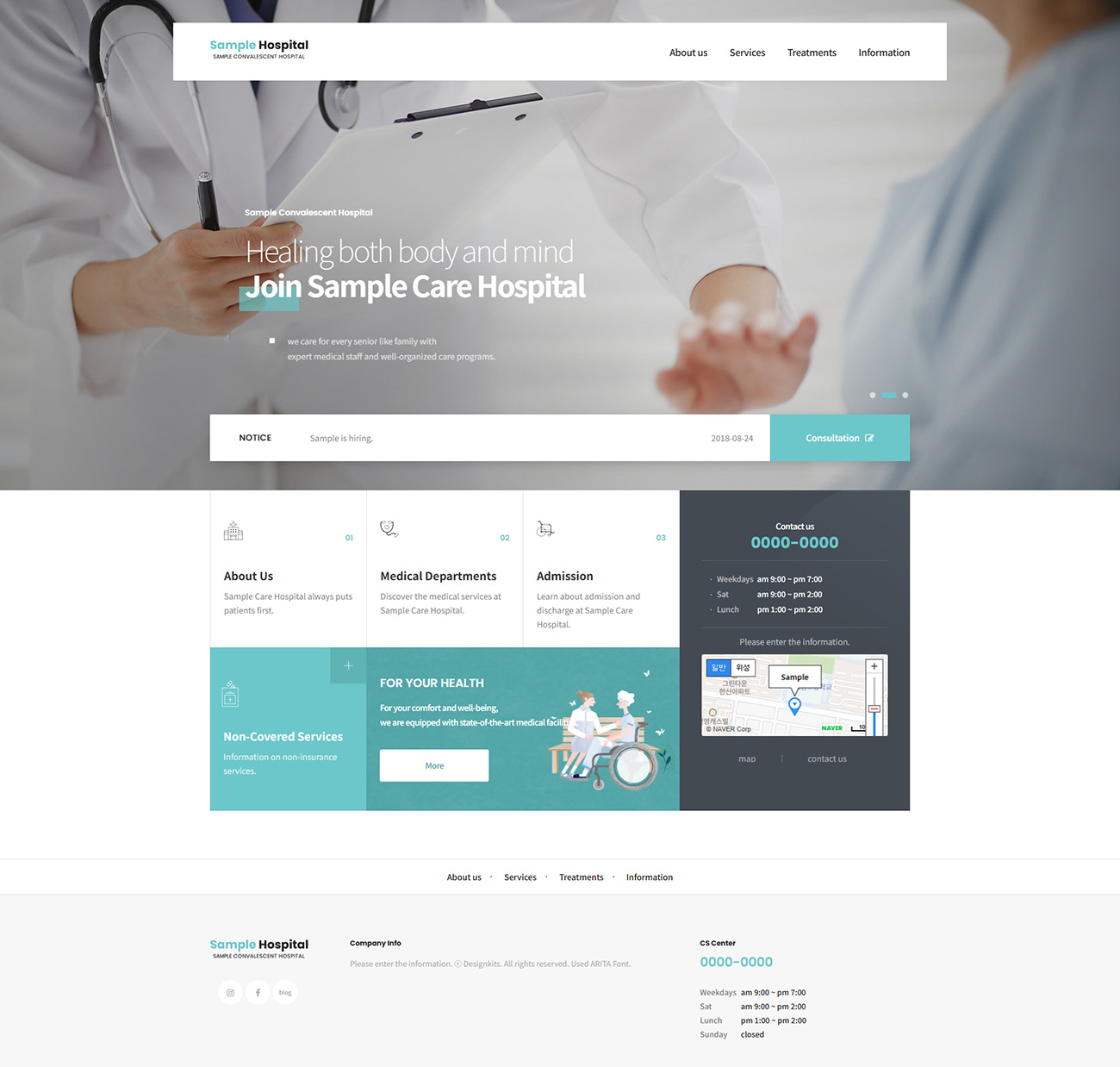Hospital Medical Healthcare Website HTML Template