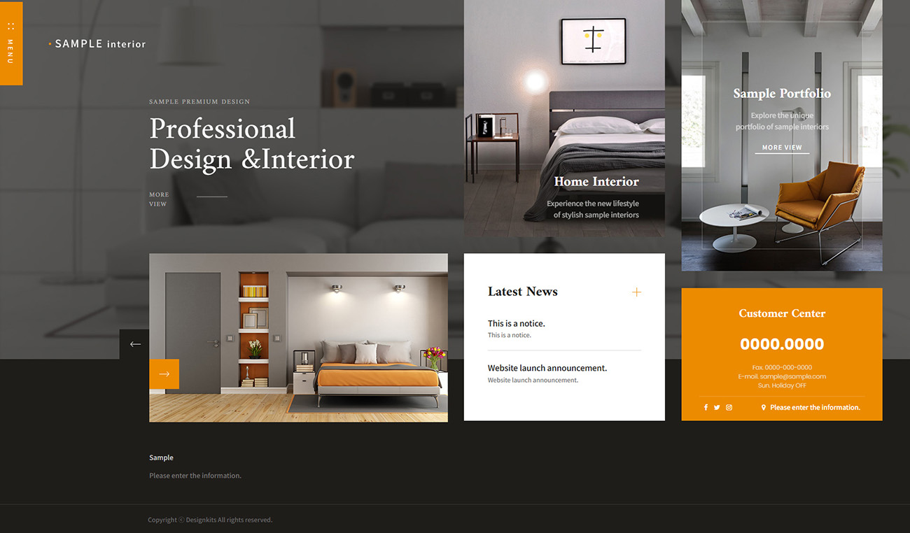 Interior Design & Portfolio Website HTML Template