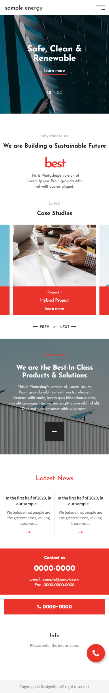Renewable Energy & Sustainable Business HTML Template mobile product image
