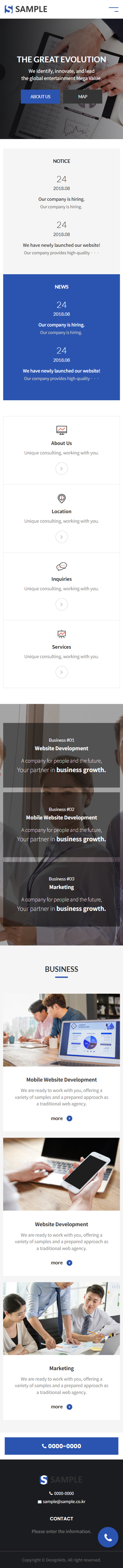 IT Business Website Agency HTML Template mobile product image