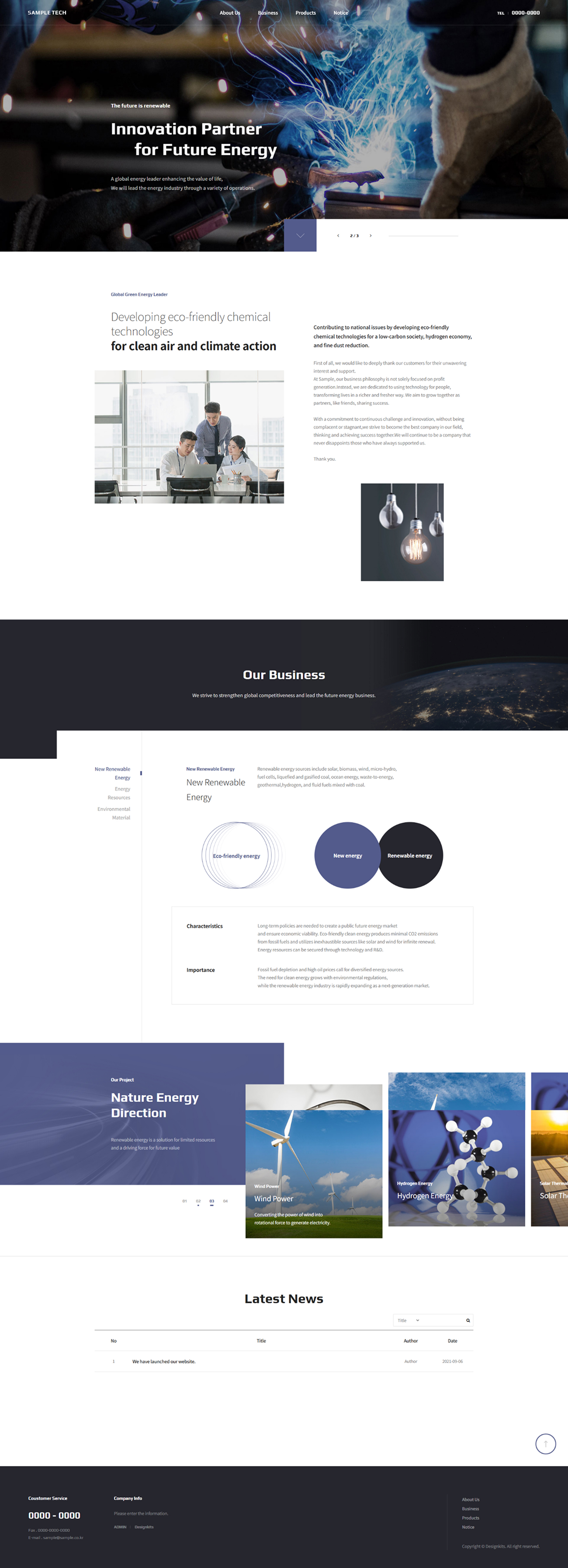 Renewable Energy & Technology Corporate HTML Template