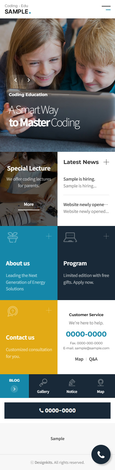 Coding Education Academy Website Template for Programming Schools & STEM Learning mobile product image