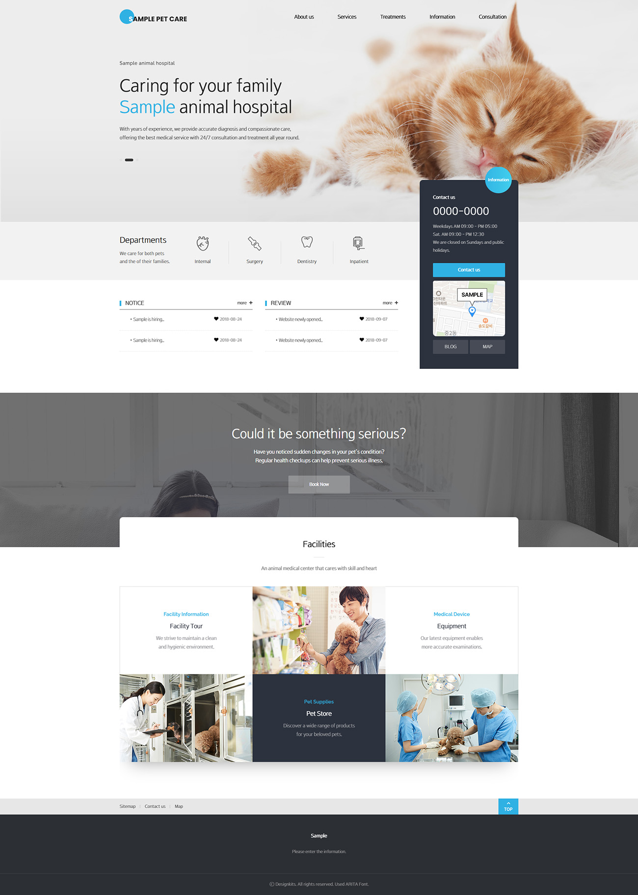 Pet Care Veterinary Clinic UI Template for Animal Hospital Websites