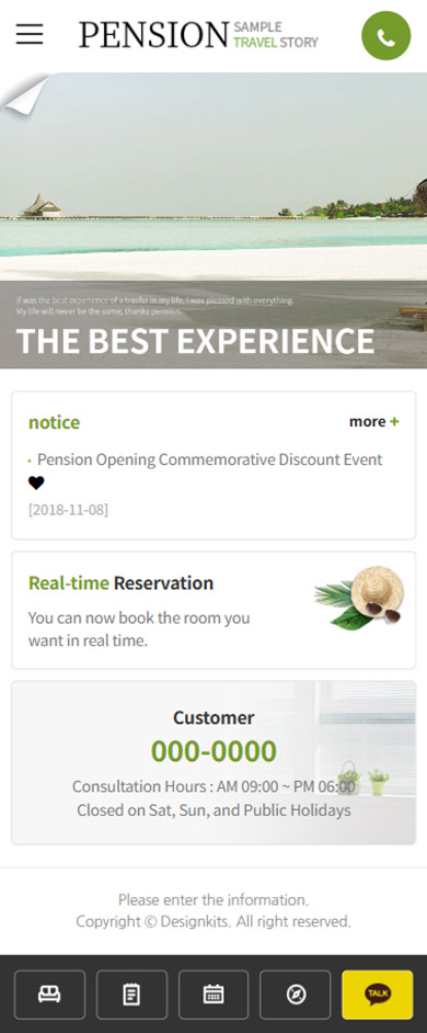 Accommodation Booking & Resort Website HTML Template mobile product image
