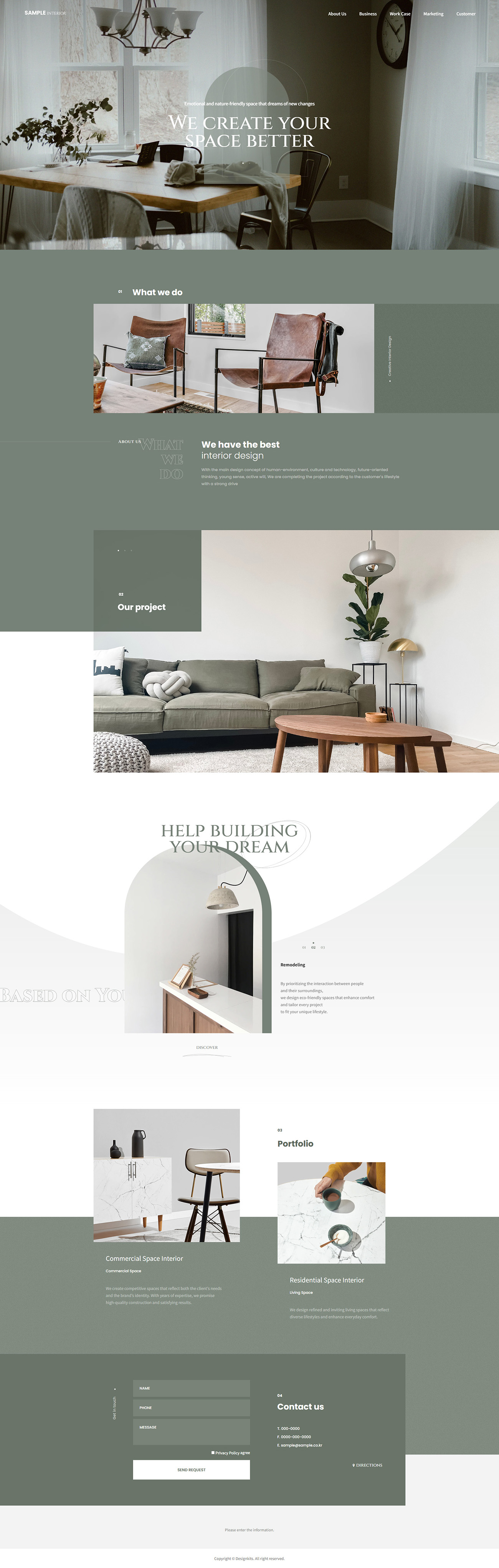 Minimal Interior Design Website Template for Modern Living Spaces