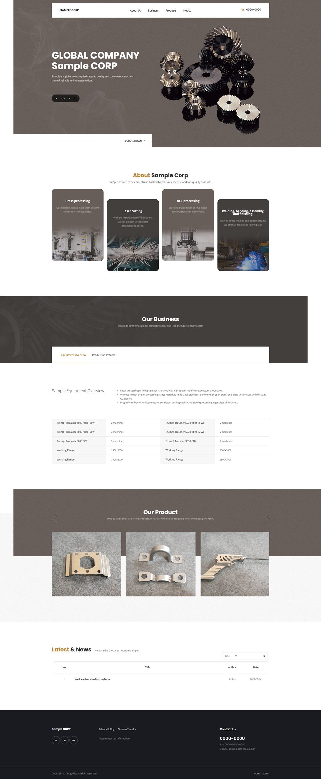Precision Manufacturing & Engineering Corporate HTML Template