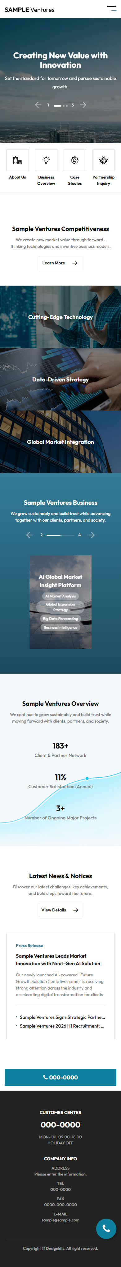 Modern Corporate Manufacturing Business Website HTML Template mobile product image