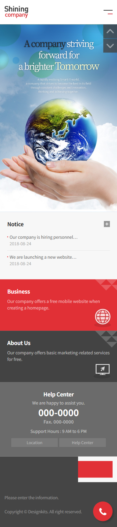 Corporate Company & IT Business Website HTML Template mobile product image