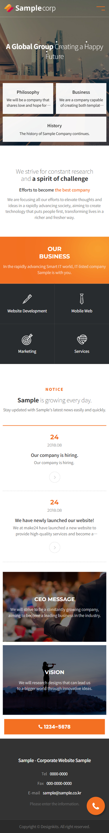 Corporate Business Company HTML Website Template mobile product image