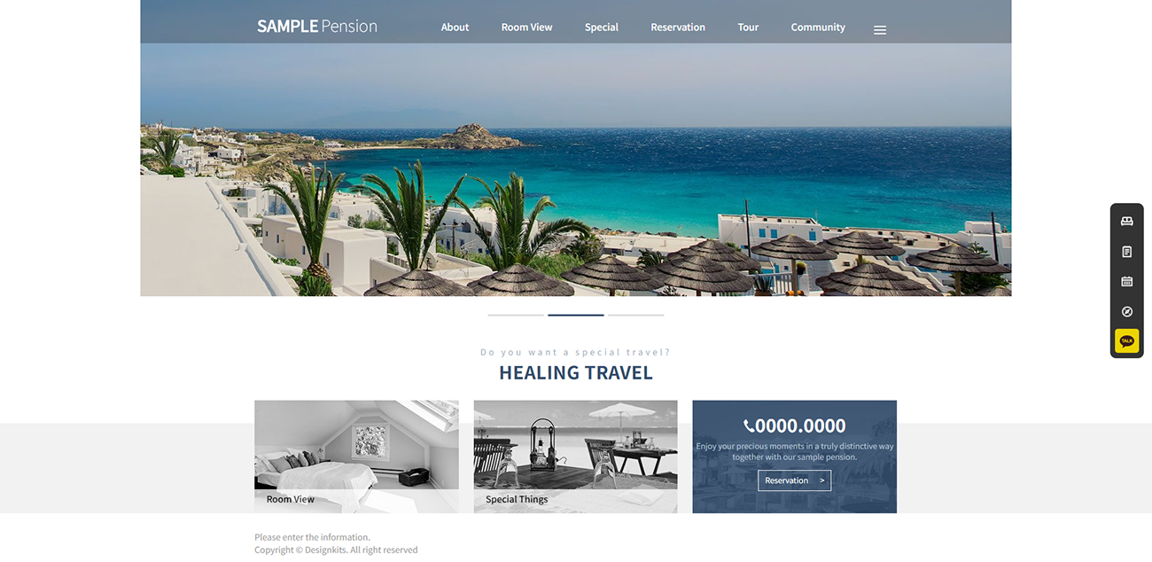 Healing Accommodation & Travel Website HTML Template
