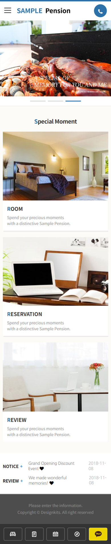 Accommodation & Vacation Rental Website HTML Template mobile product image