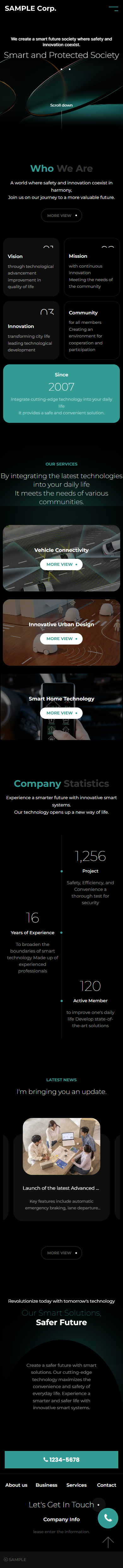 Smart Technology Website Template for AI, IoT, Smart City & Future Mobility mobile product image