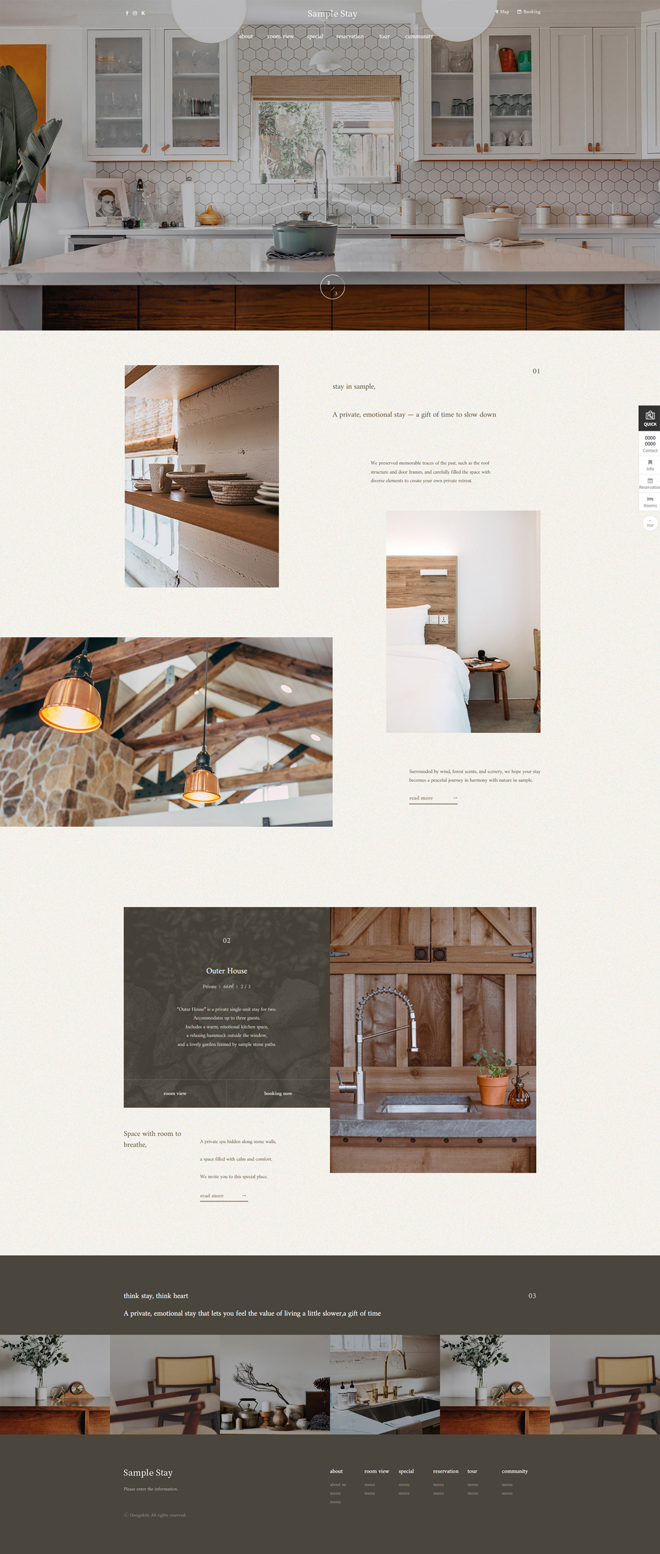 Modern Vacation Rental & Private Stay Website UI Template