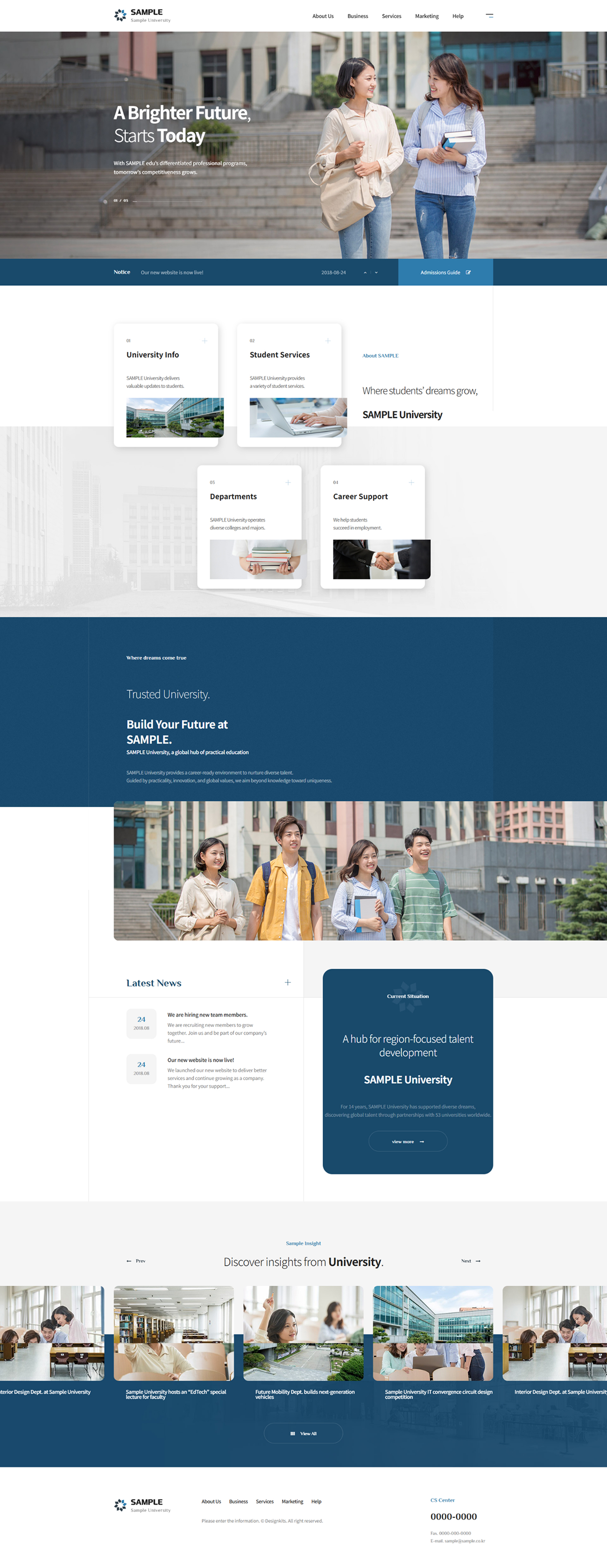 University Website Template for Colleges, Academic Institutions & Higher Education