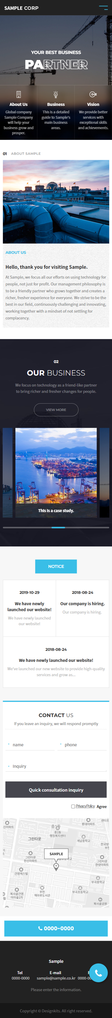 Corporate Business Partner HTML Template mobile product image