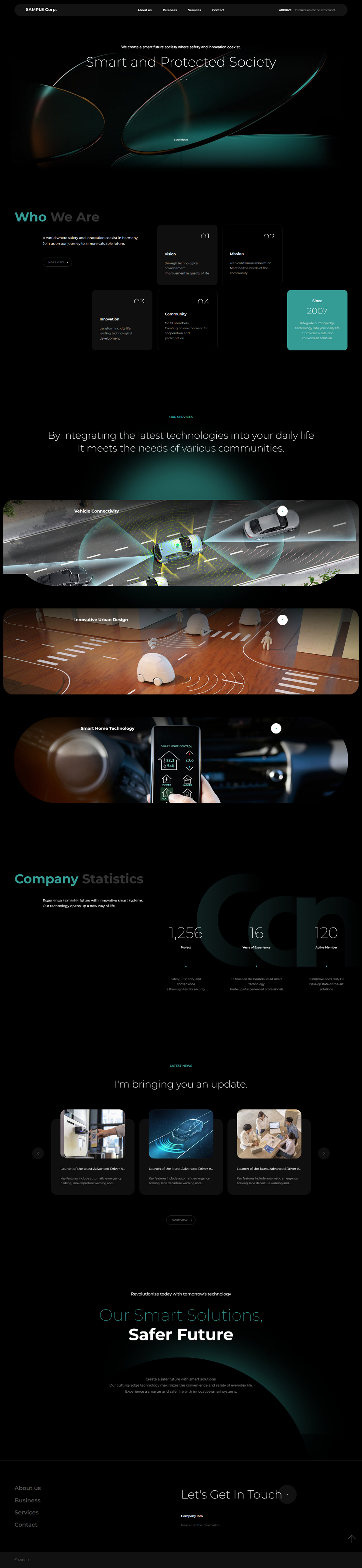 Smart Technology Website Template for AI, IoT, Smart City & Future Mobility