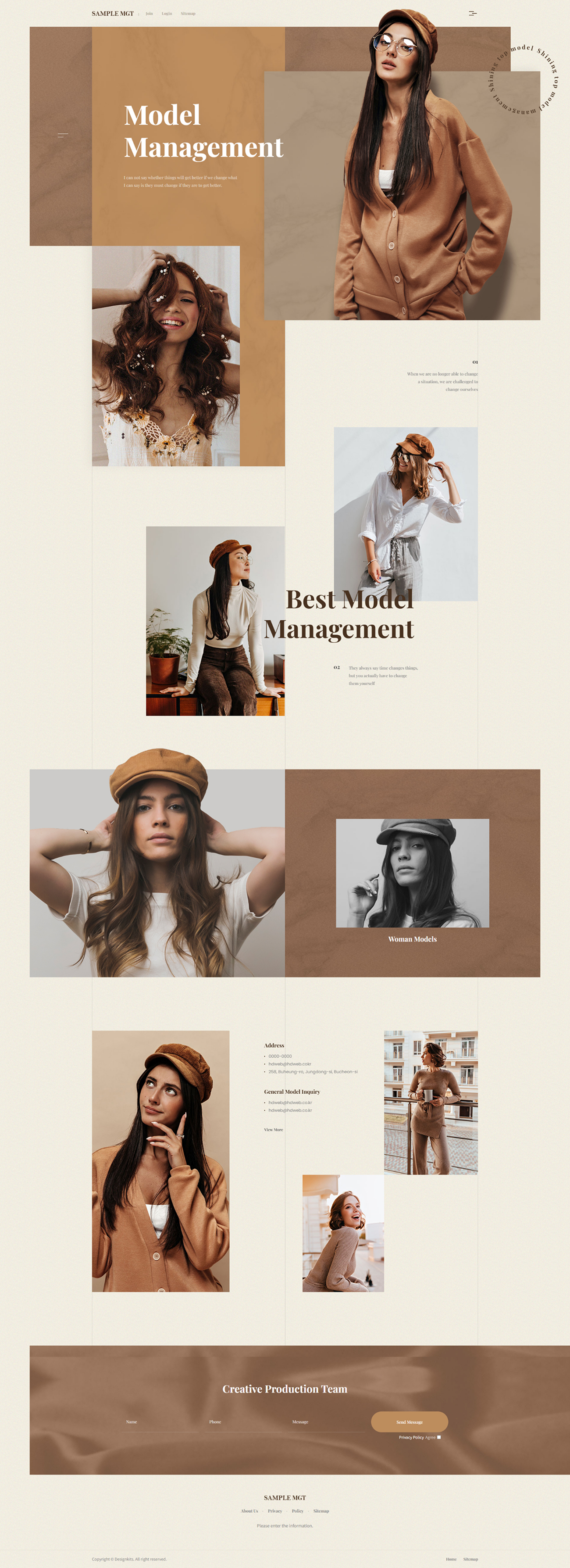 Model Agency & Portfolio HTML Template