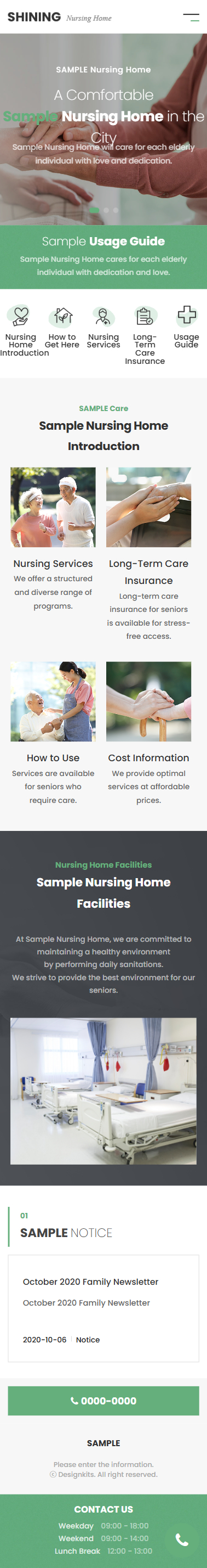 Nursing Home Website Template & Elderly Care HTML mobile product image