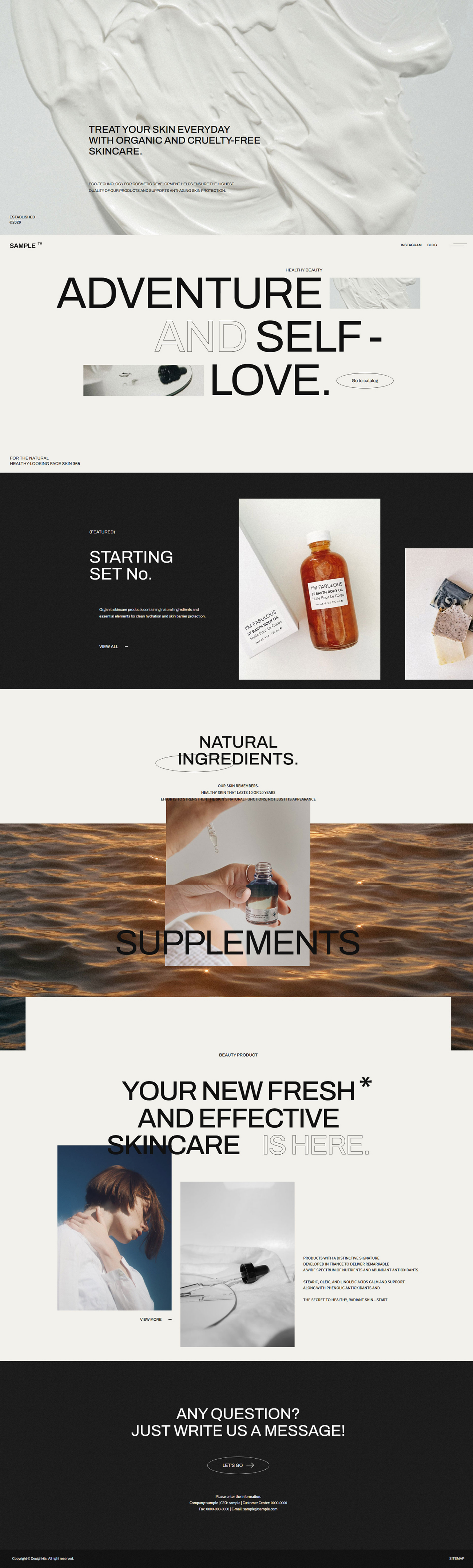 Skincare & Beauty Brand HTML Template