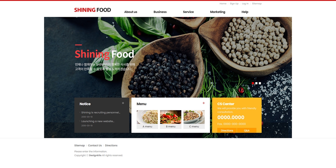 Restaurant & Food Menu Showcase Website HTML Template