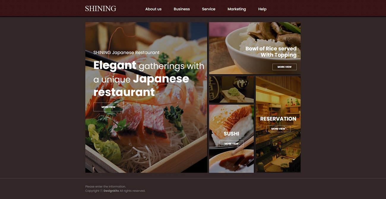 Japanese Restaurant & Sushi Dining Website HTML Template