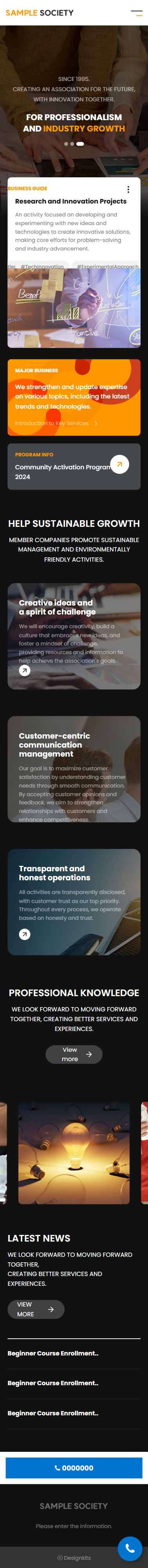 Professional Association Website Template for Business Networks, Industry Groups & Organizations mobile product image