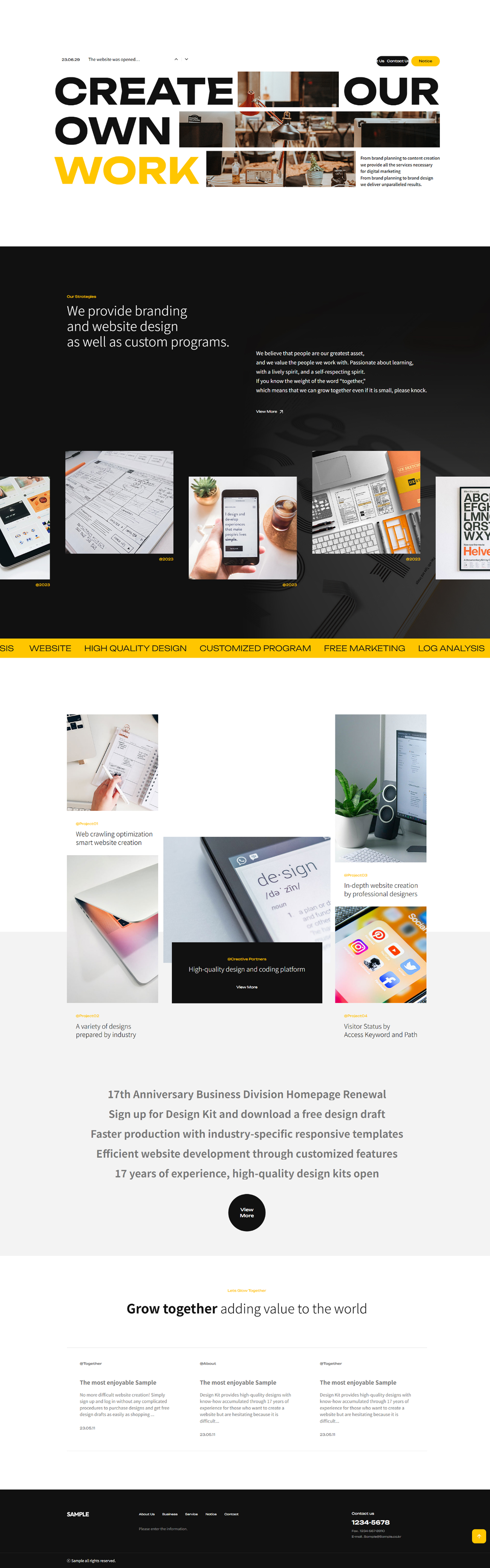 Creative Agency & Branding Website UI Template