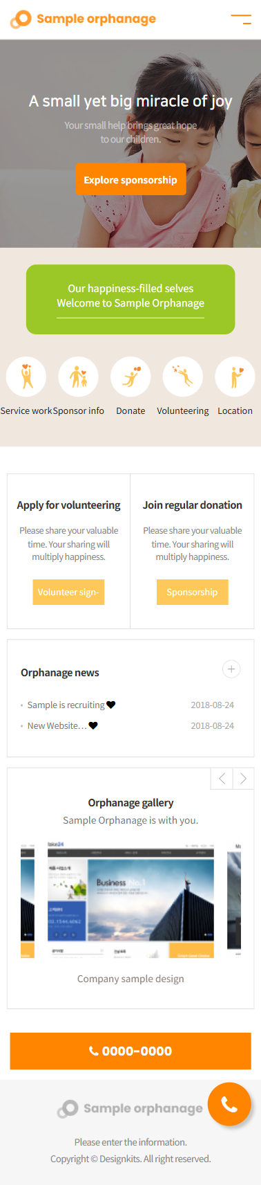 Nonprofit & Charity Website HTML Template for Donations mobile product image