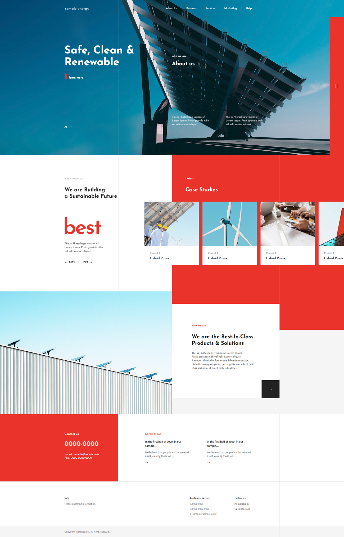 Renewable Energy & Sustainable Business HTML Template