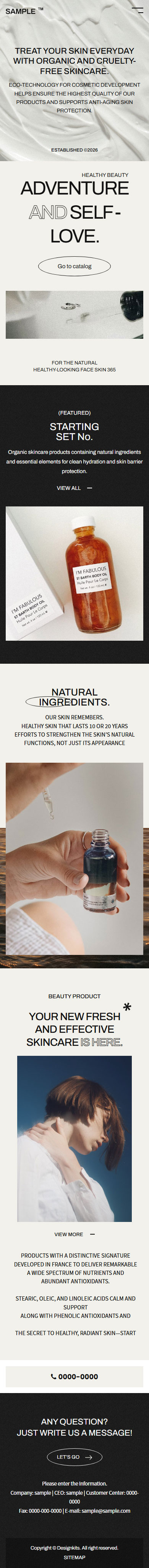 Skincare & Beauty Brand HTML Template mobile product image