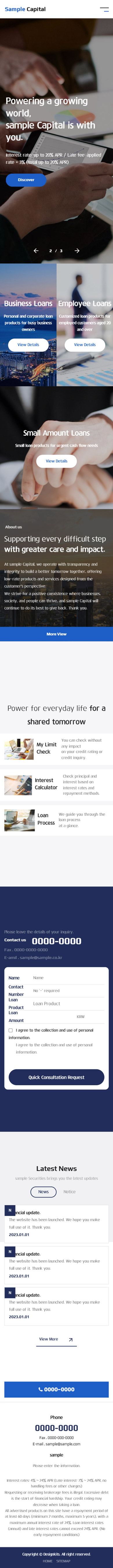 Corporate Finance & Loan Consulting Website Template for Financial Companies mobile product image