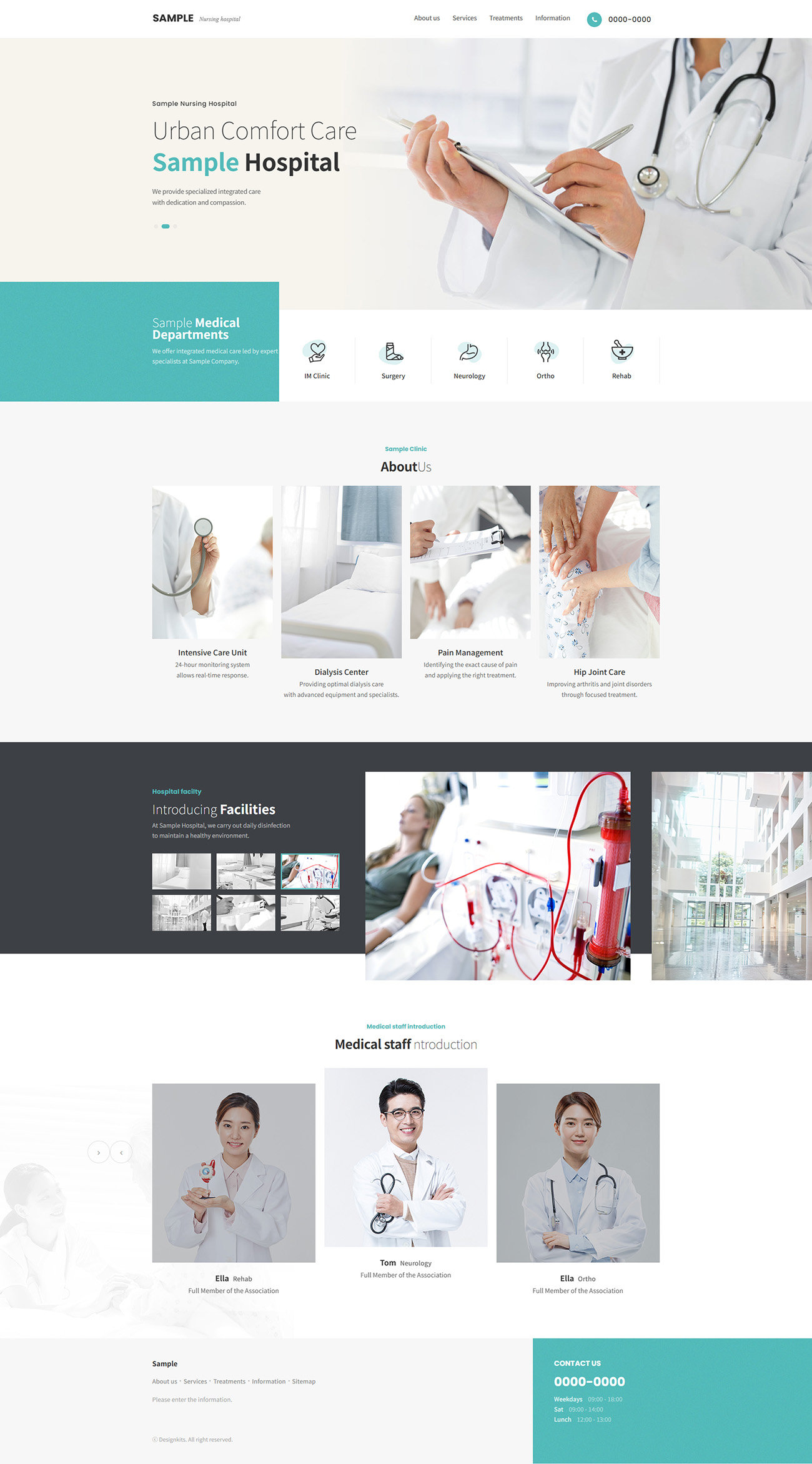 Medical Clinic & Hospital Website UI Template