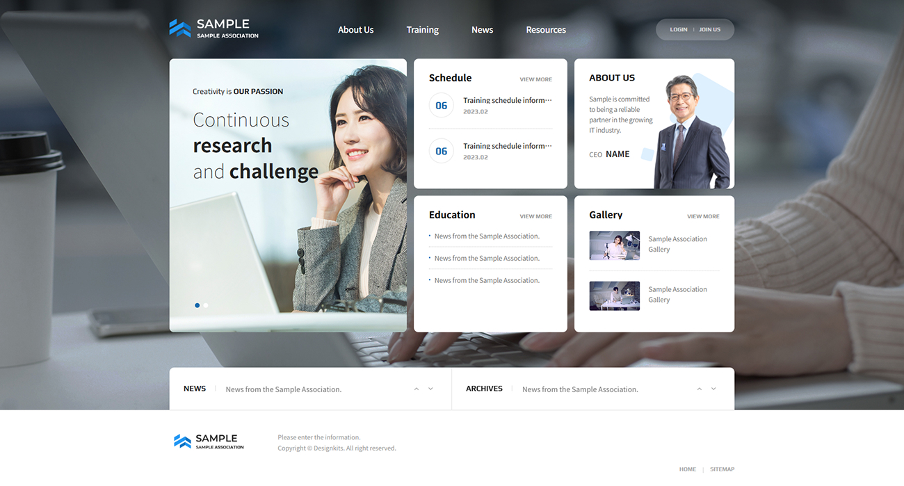 Association & Corporate Training Website HTML Template