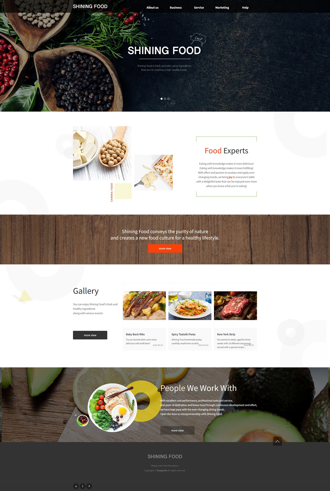 Food Brand Restaurant HTML Website Template