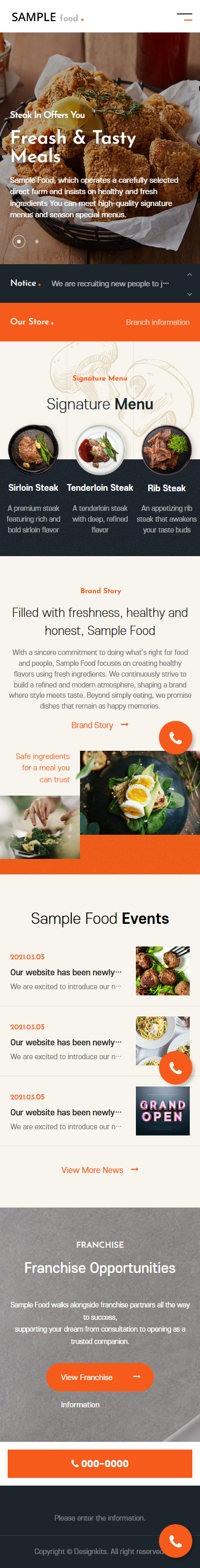 Restaurant & Steakhouse Website Template for Premium Dining Brands mobile product image