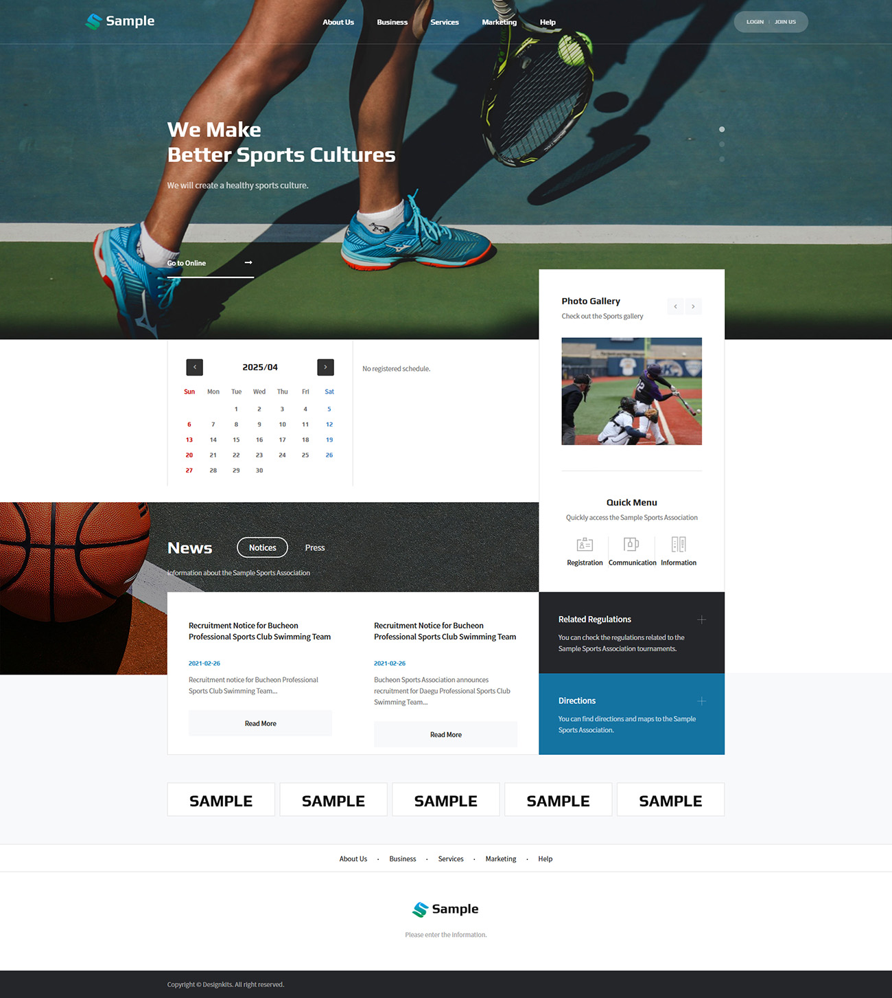 ports Association & Club Management Website HTML Template