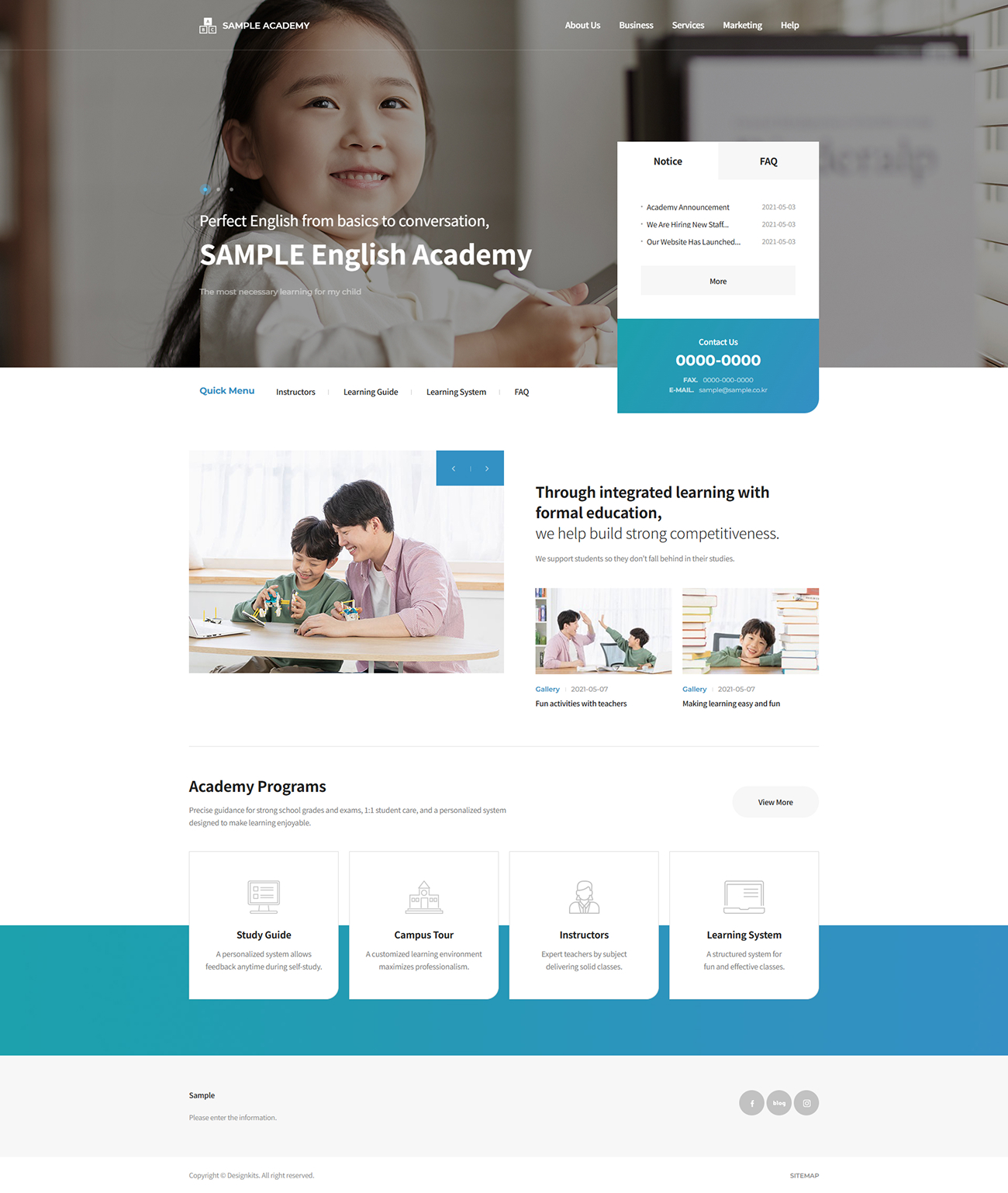 English Academy Website Template for Language Schools & Learning Centers