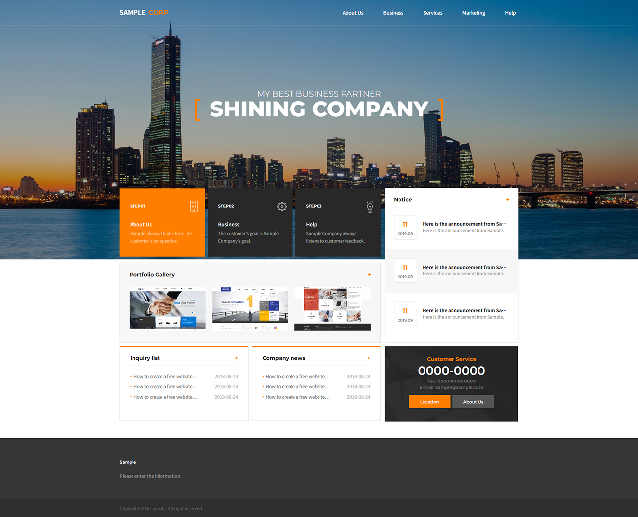 Modern Corporate Business Website HTML Template