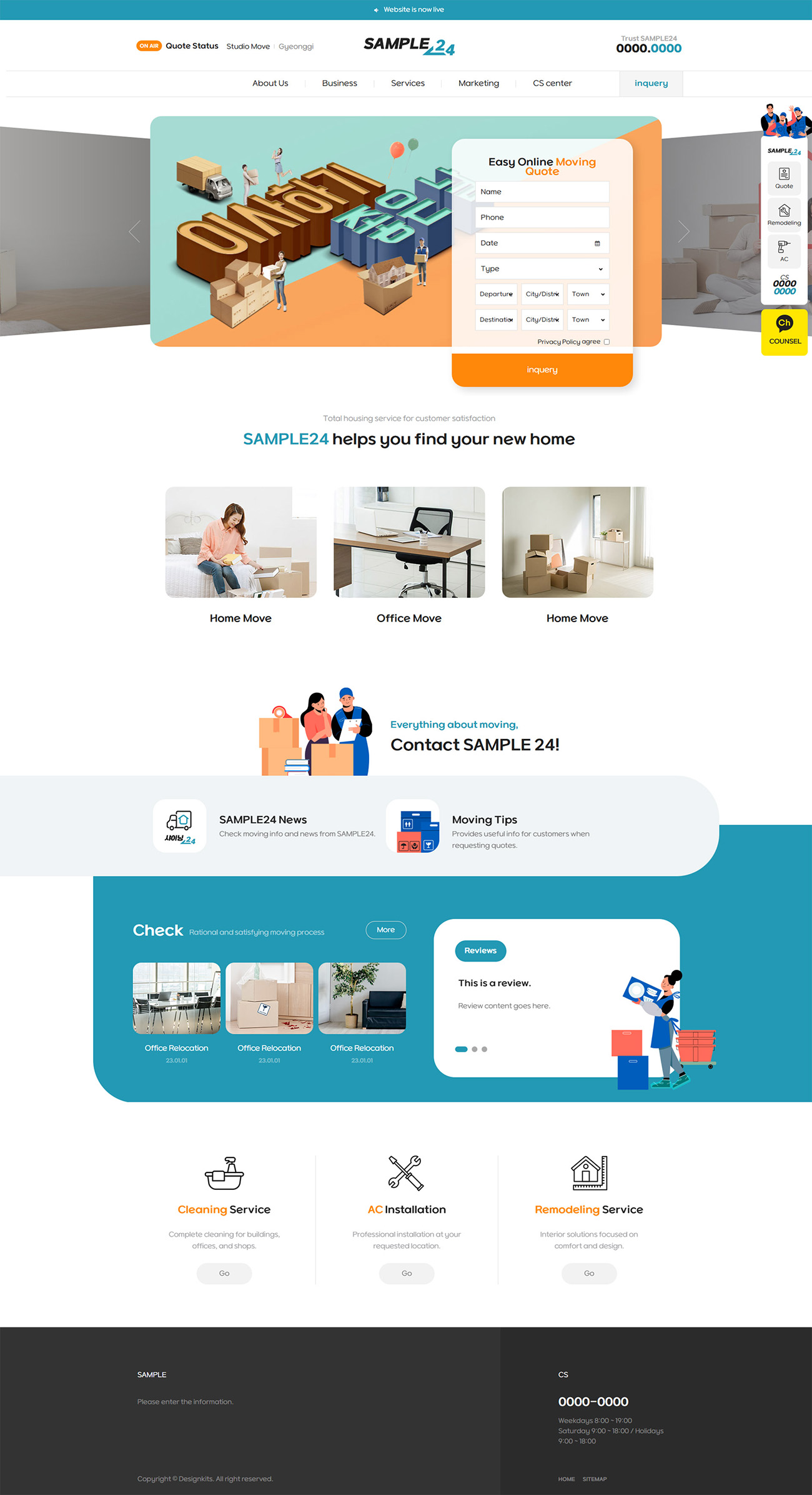 Moving Service Platform & Home Service HTML Template