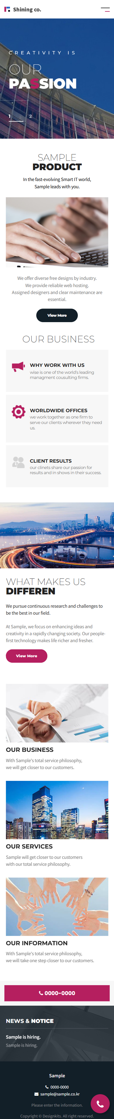 Creative Corporate Business HTML Website Template mobile product image