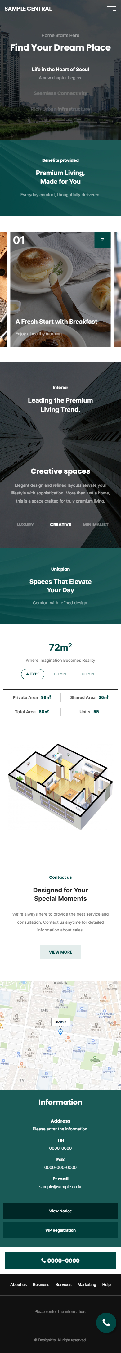Luxury Apartment & Premium Living Real Estate Website UI Template mobile product image