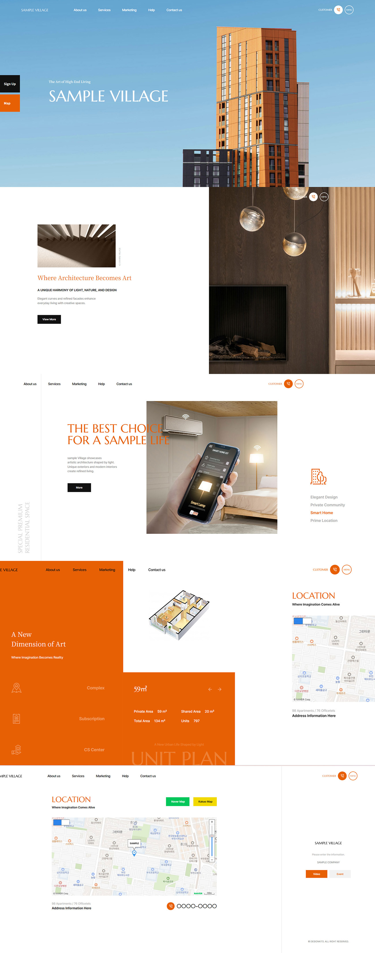 Premium Residence & Smart Home Real Estate Website UI Template