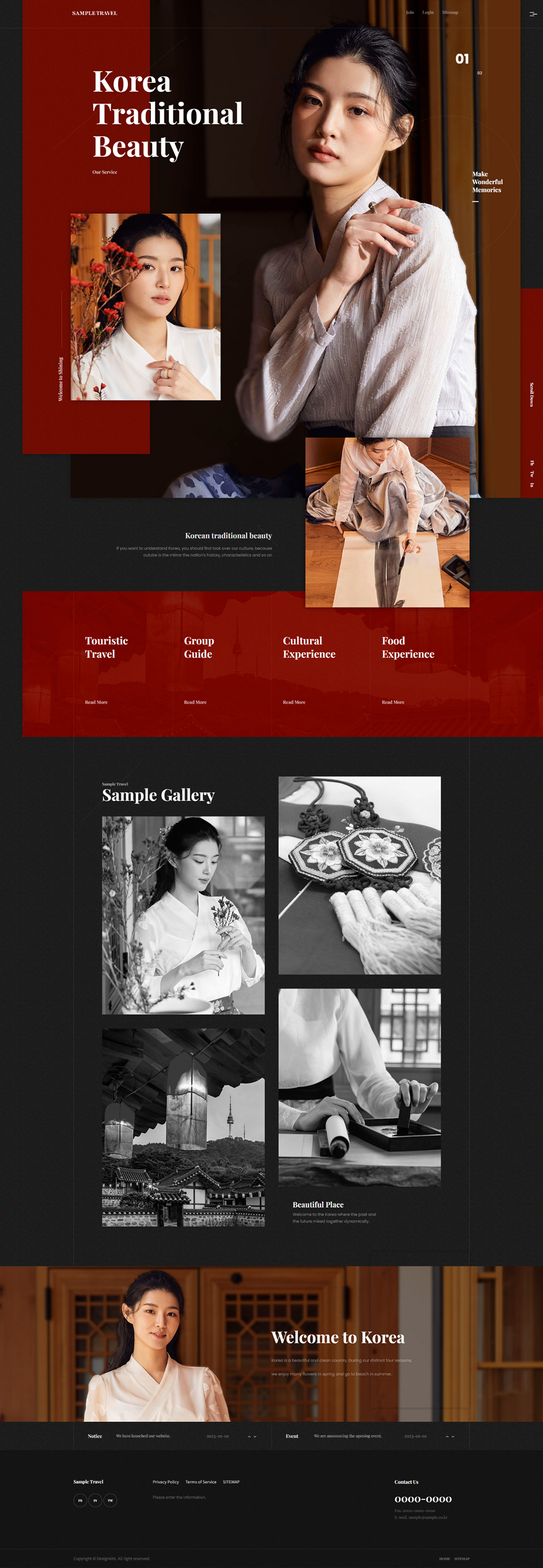 Korean Traditional Travel & Culture HTML Template