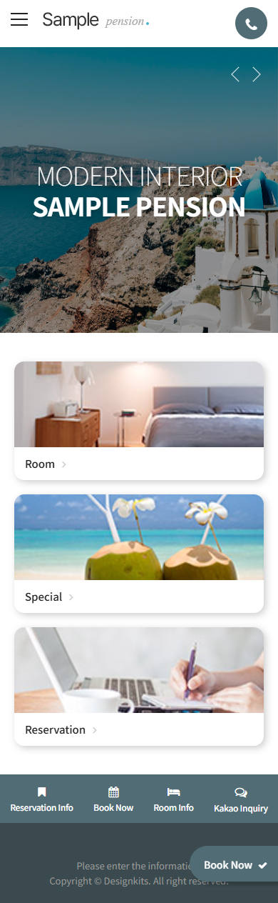 Modern Accommodation & Vacation Rental Website HTML Template mobile product image