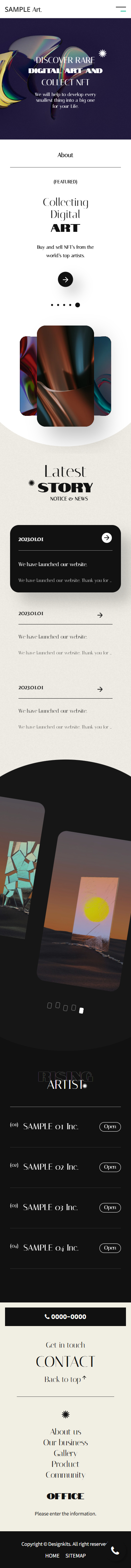 NFT & Digital Art Gallery HTML Template mobile product image