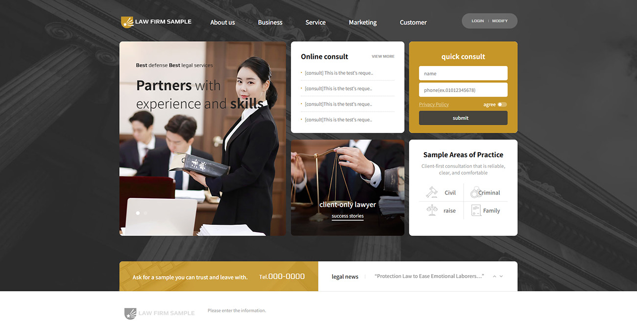 Law Firm & Legal Consultation Website HTML Template