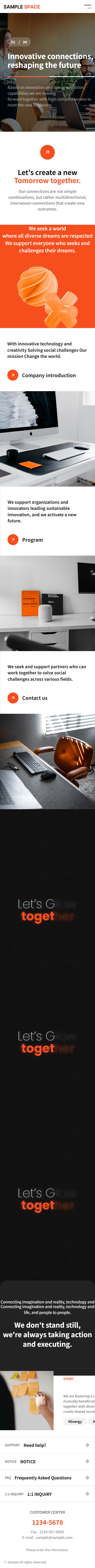 Creative Agency & Corporate Website UI Template mobile product image